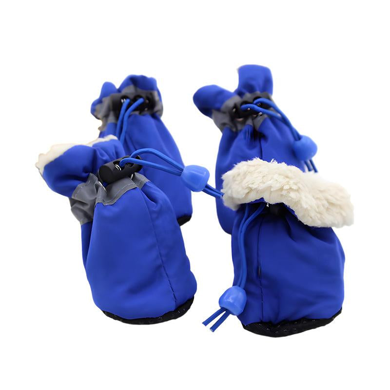 4PCS Waterproof Dog Boots for Small Dogs, Anti-Slip Dog Booties Paw Protectors, Keep Paws Dry & Clean for Rain Snow Winter, Mud Salt Hot Pavement, Adjustable Secure Straps for Puppy Small Breeds