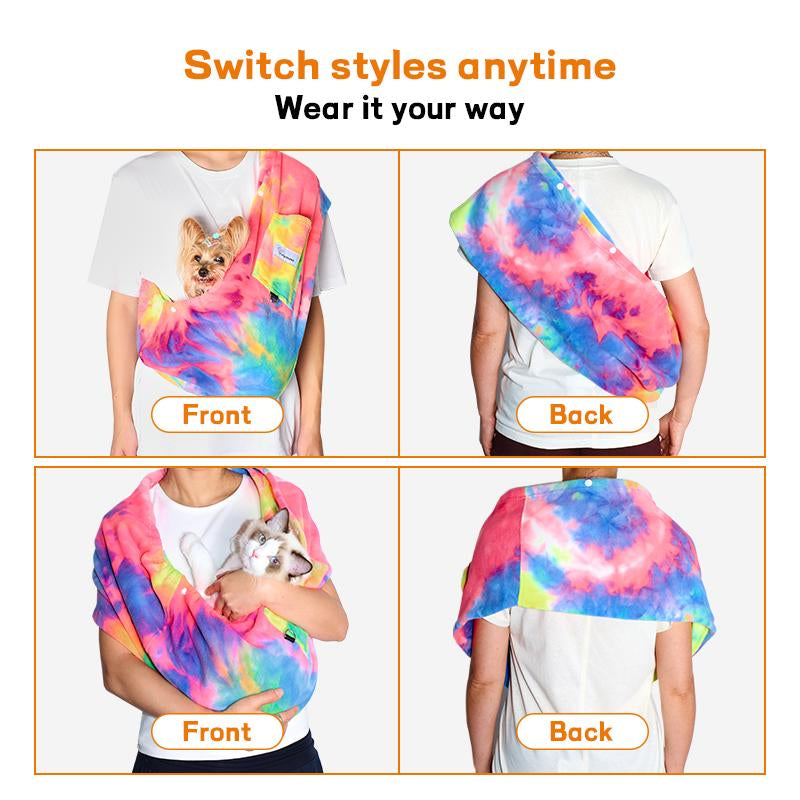 Dog Carrier Sling – Hands-Free Pet Carrier for Cats up to 14 Lbs, Dog Slings for Small Dogs, Dog Sling Carrier for Every Day Use, Machine Washable Cool Cat Stuff Puppy