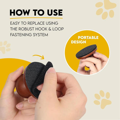 Dog Nail File & Cat Nail File Board - Stress-Free Grooming with 3 Replaceable Sheets, Comfortable Wooden Handle, Perfect for Dogs & Cats, Easy Nail Smoothing