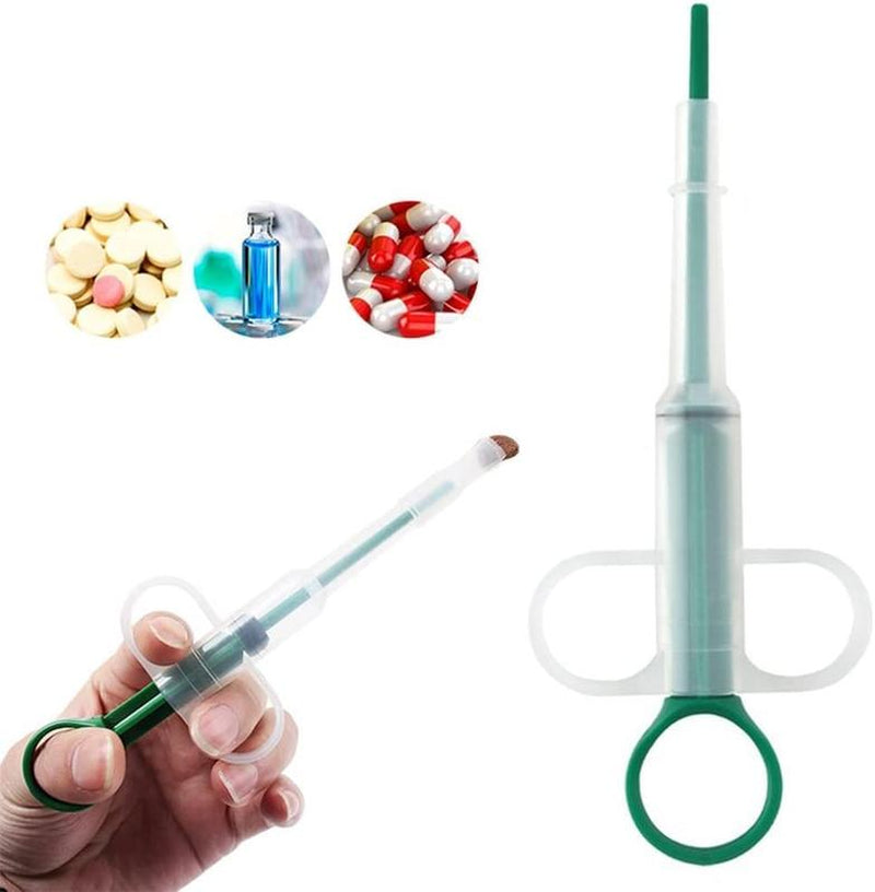 3 Pieces Pet Pill Plunger Popper for Small Cats Dogs Pill Gun Dispenser Shooter Pet Piller Soft Tip Tablet Syringe Pusher Animal Medicine Feeder for Feeding(Green+Red+Blue)