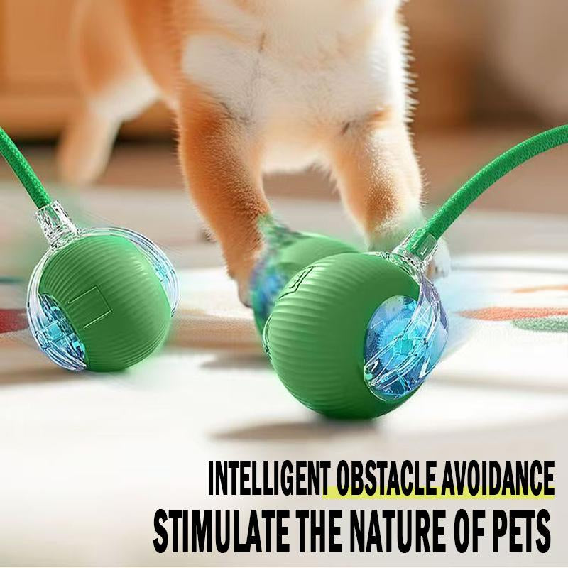 ROZINO 2025 Interactive Dog Cat Toys Durable USB Rechargeable Automatic Rolling Ball with Obstacle Avoidance for Small Medium Large Pets