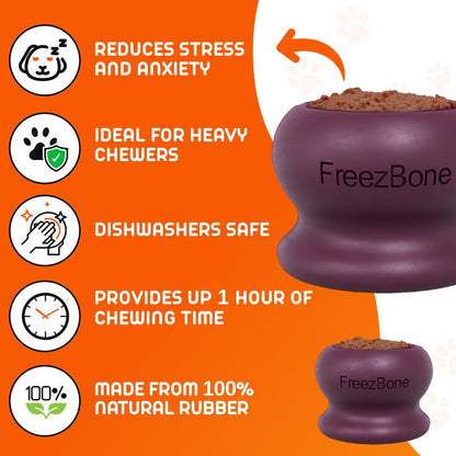 Freezball - Durable Fillable Dog Chew Bone