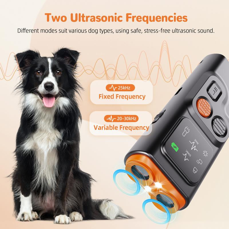 Golipal Ultrasonic Dog Training Device with LED Flashlight & HD Display – USB Rechargeable Obedience Aid and Positive Behavior Correction Tool for Dogs